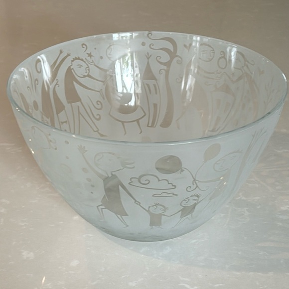 Leandra Drums Designs Story of Life Etched Glass Bowl - Picture 2 of 10